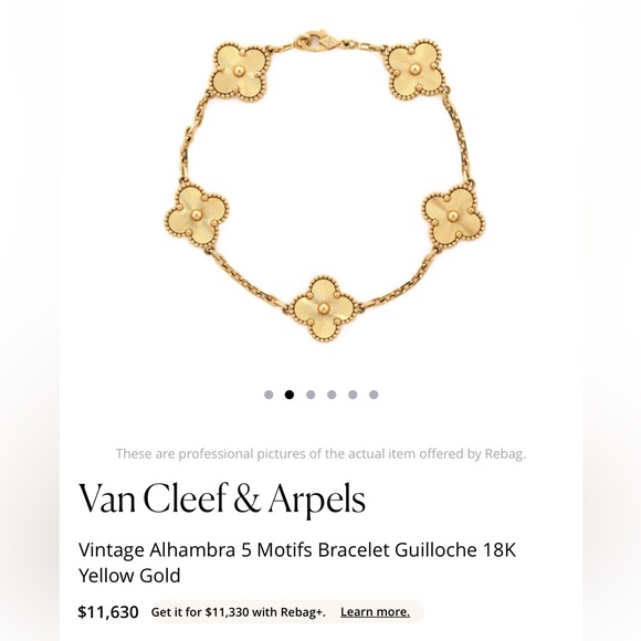 Gold Vintage Alhambra Bracelet - Picture 8 of 10